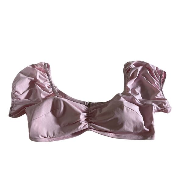 NWT Adore Me Plus Size Light Pink Puff Sleeve Hattie Bikini Sz 4X Cottagecore - Picture 1 of 9